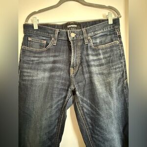 Express Men Jeans dark blue slightly used size 33x32 slim straight
